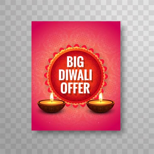 Het moderne mooie kleurrijke ontwerp van de diwali moderne brochure vector