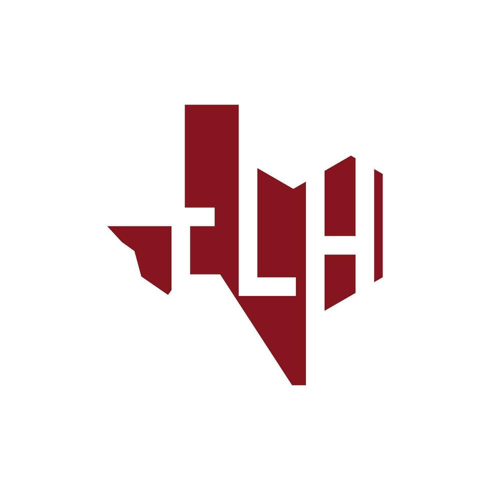 brief tlh logo met Texas kaart logo vector, gemakkelijk logo ontwerp voor uw bedrijf vector