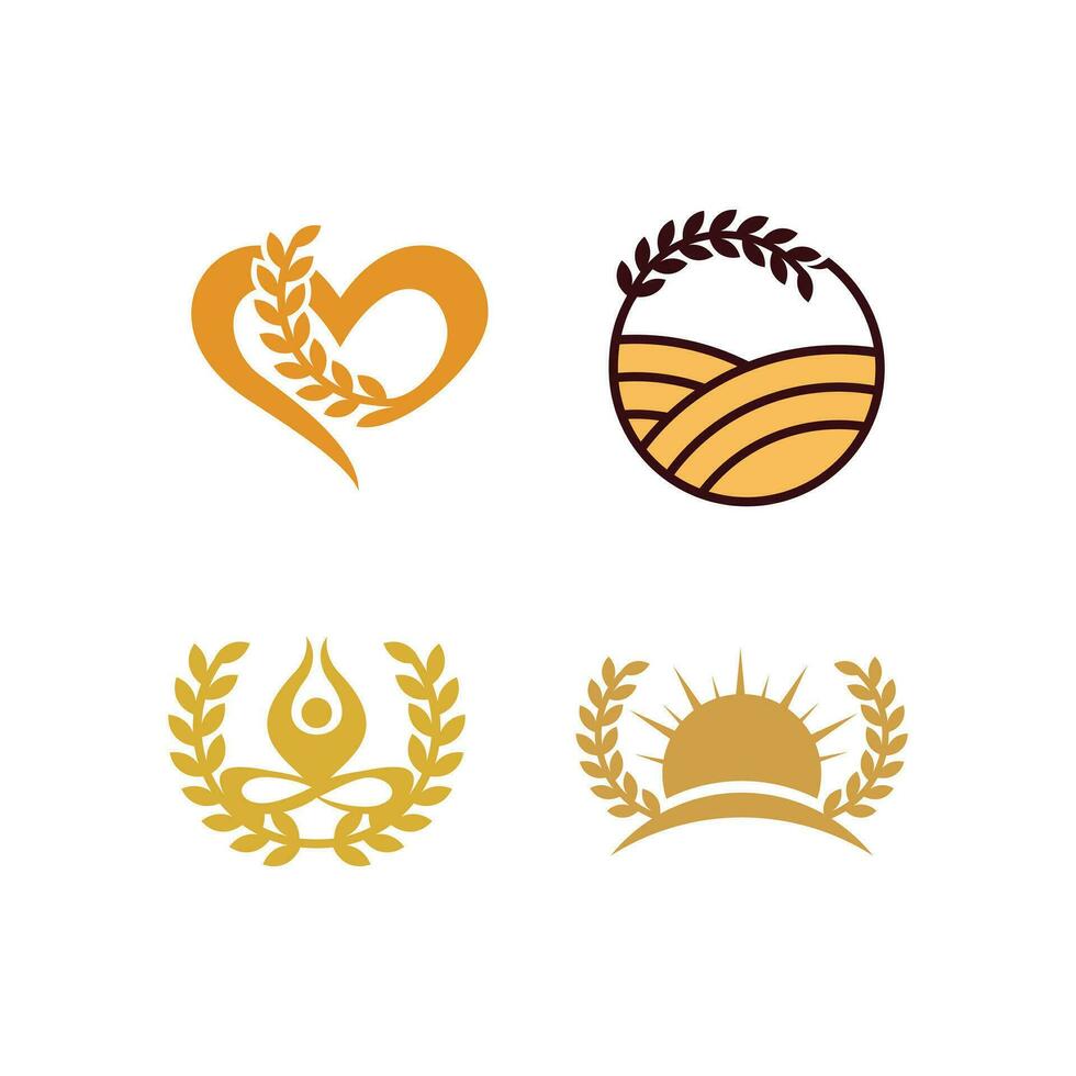 reeks tarwe logo sjabloon vector icoon, merk identiteit logos vector, modern logo, logo ontwerpen vector illustratie sjabloon