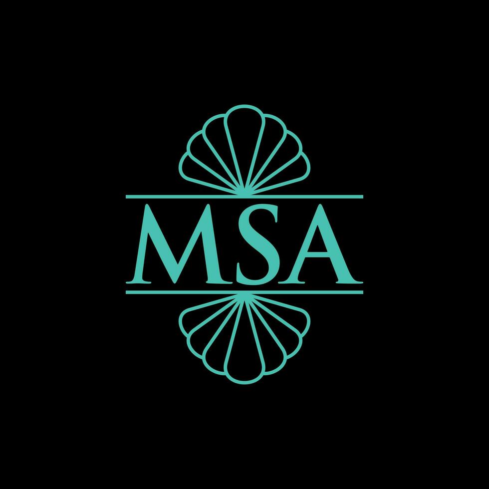 msa brief met schelp logo ontwerp sjabloon, sieraden logo in luxe en schelp vector