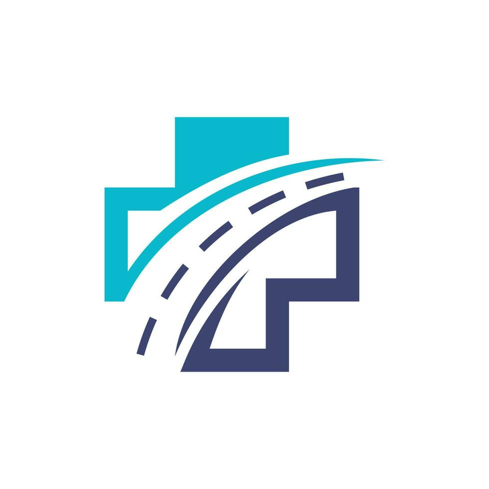 weg medisch vector logo, logo van Gezondheid zorg kliniek. kruis logo vector. logo ontwerpen concept sjabloon
