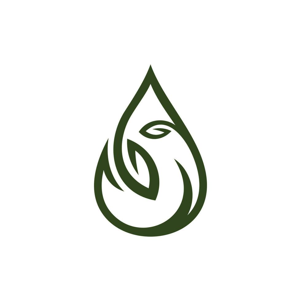 eco groen water laten vallen logo ontwerp vector sjabloon.