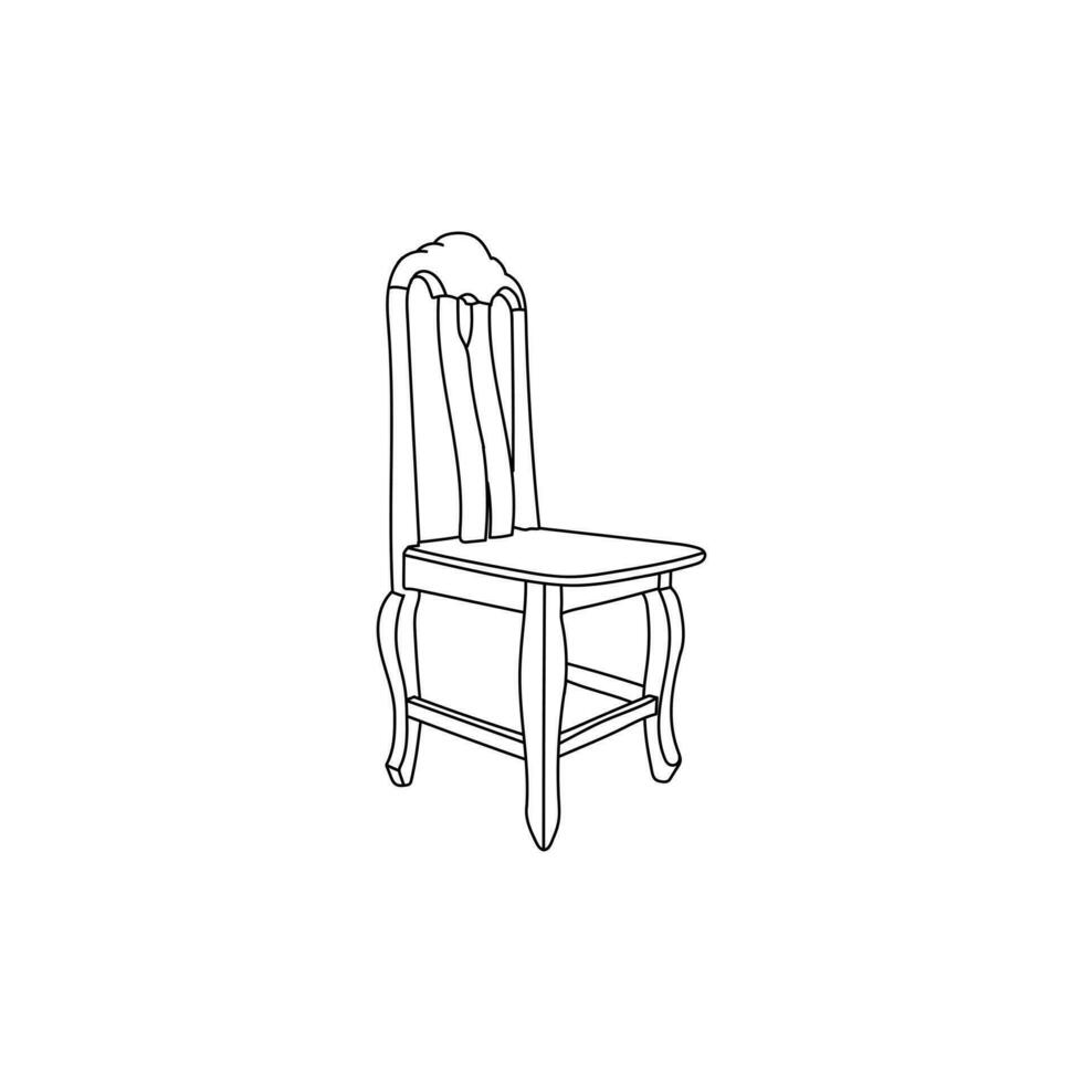 stoel logo geïsoleerd vector icoon, logo ontwerp stijl, interieur, meubilair ontwerp sjabloon.