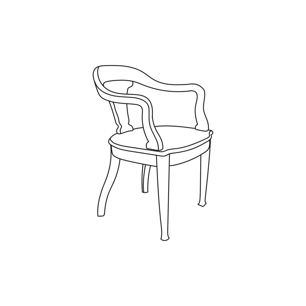 houten stoel vector illustratie, grafisch element illustratie sjabloon ontwerp.