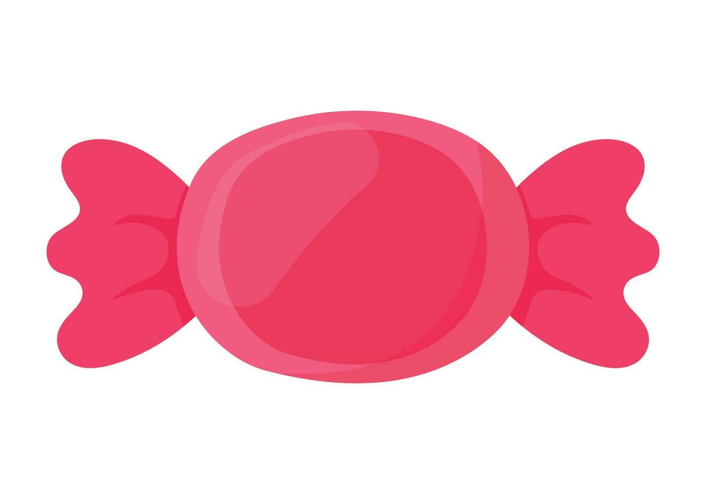 aardbei roze snoep icoon hand getekend tekenfilm tekening vector illustratie