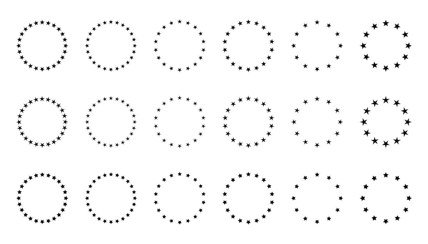 sterren in cirkel kader vector illustratie grafisch ontwerp