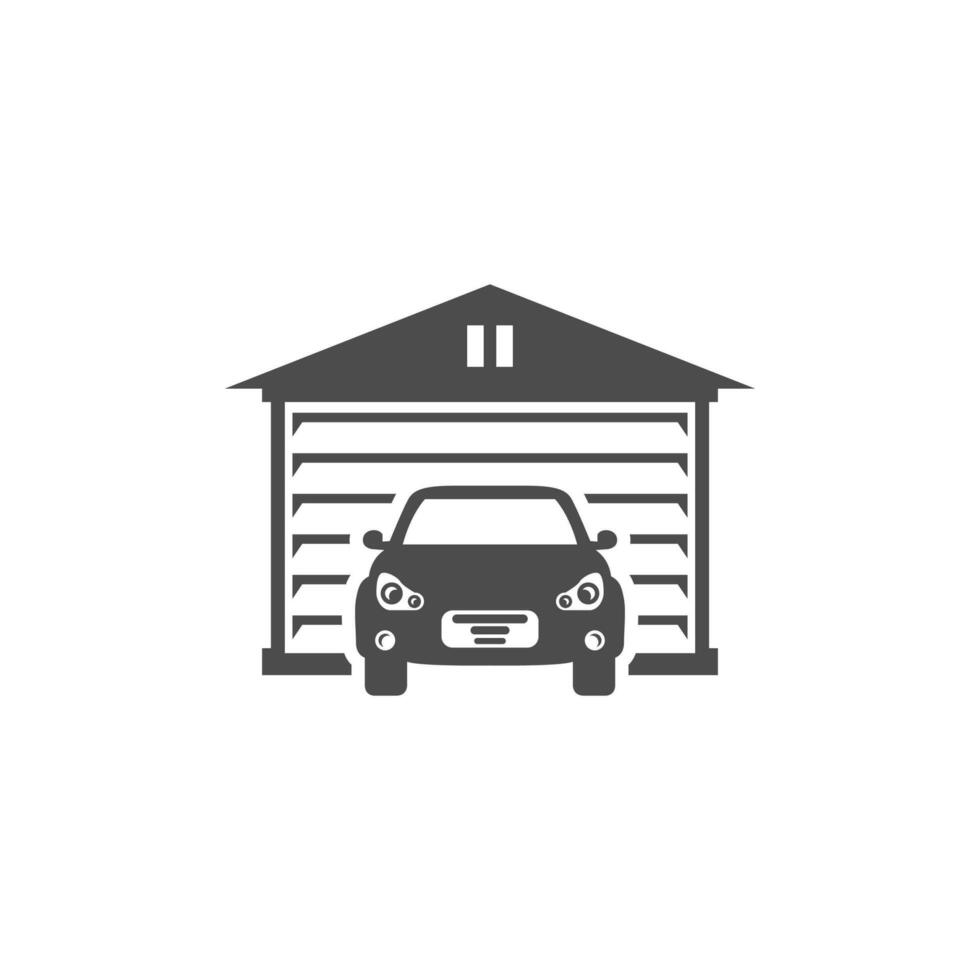 garage gebouw logo ontwerp vector inspiratie, logo element illustratie.