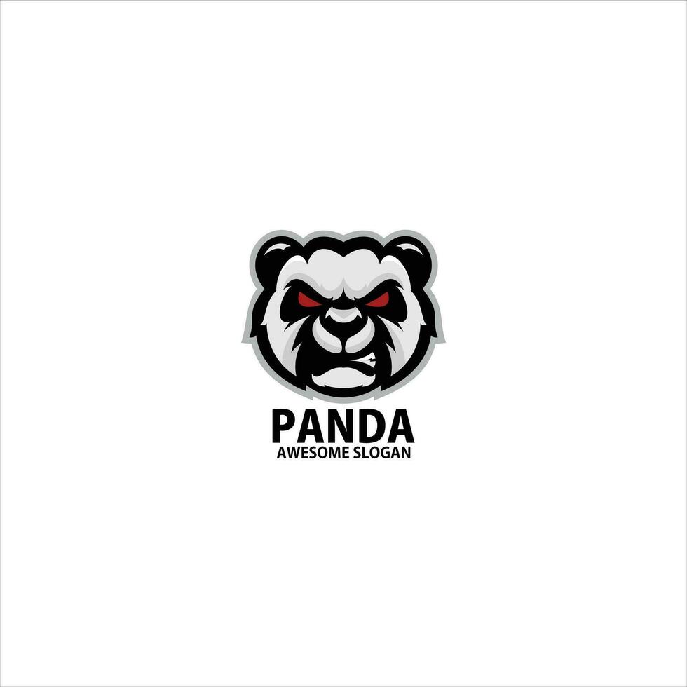 panda hoofd mascotte ontwerp esport logo vector