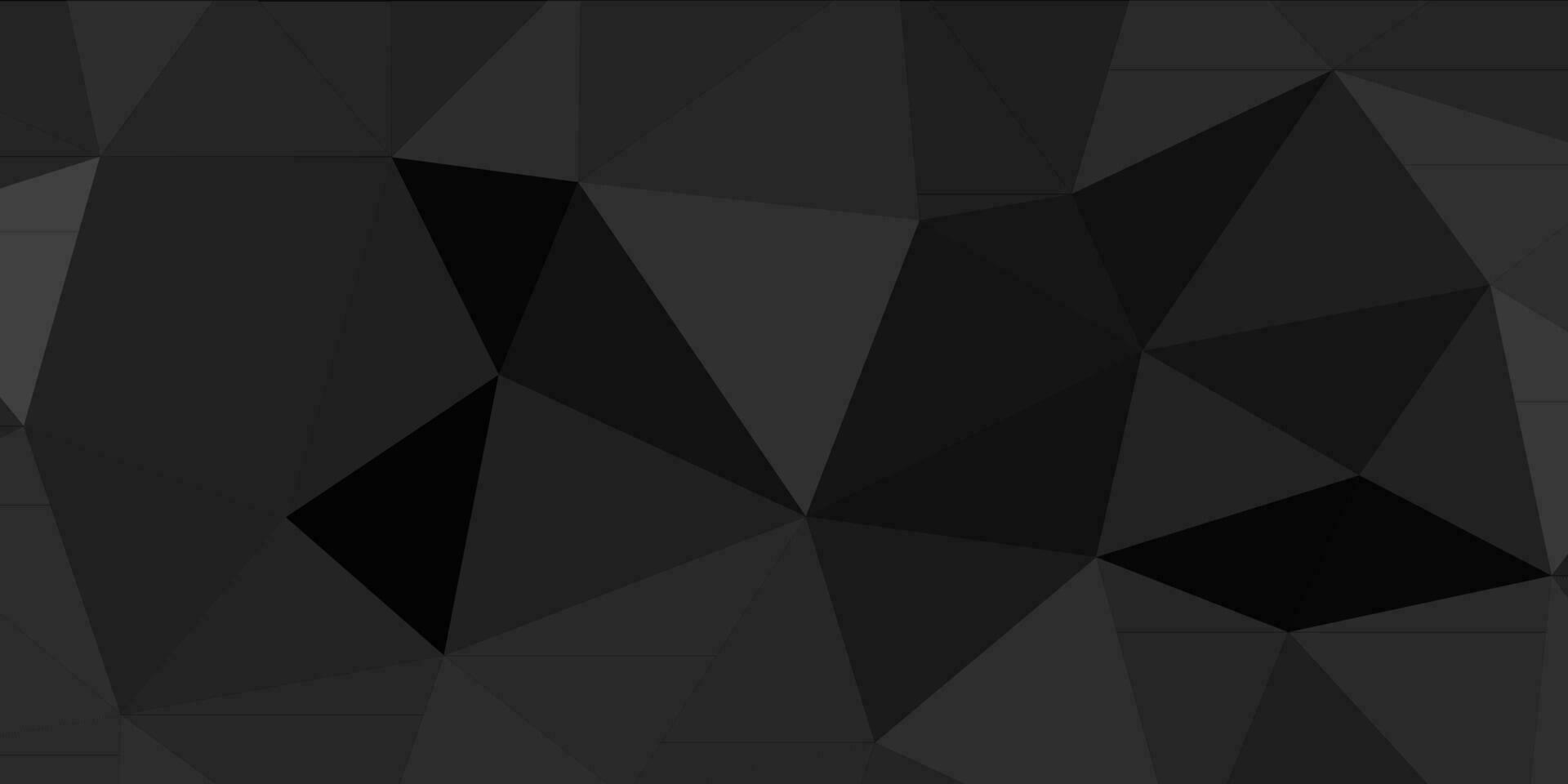 abstract zuiver zwart meetkundig achtergrond met driehoeken vector