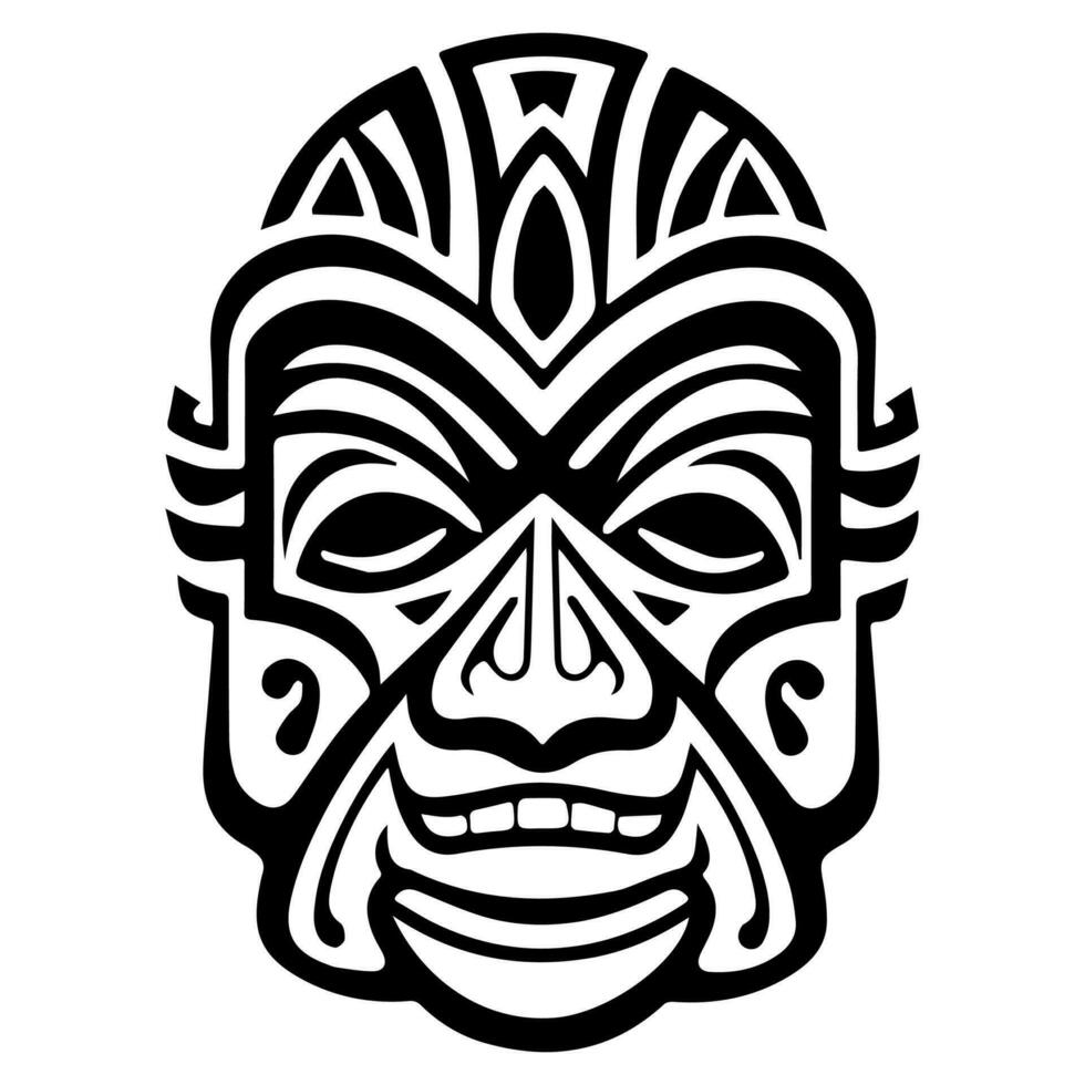 polynesisch elementen, icoon, glyph, vector, isoleren, silhouet, totem, tatoeëren vector