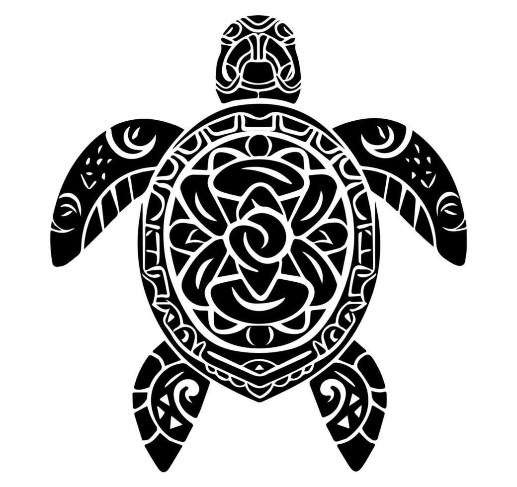 reeks van polynesisch elementen, icoon, glyph, vector, isoleren, silhouet, totem, tatoeëren vector