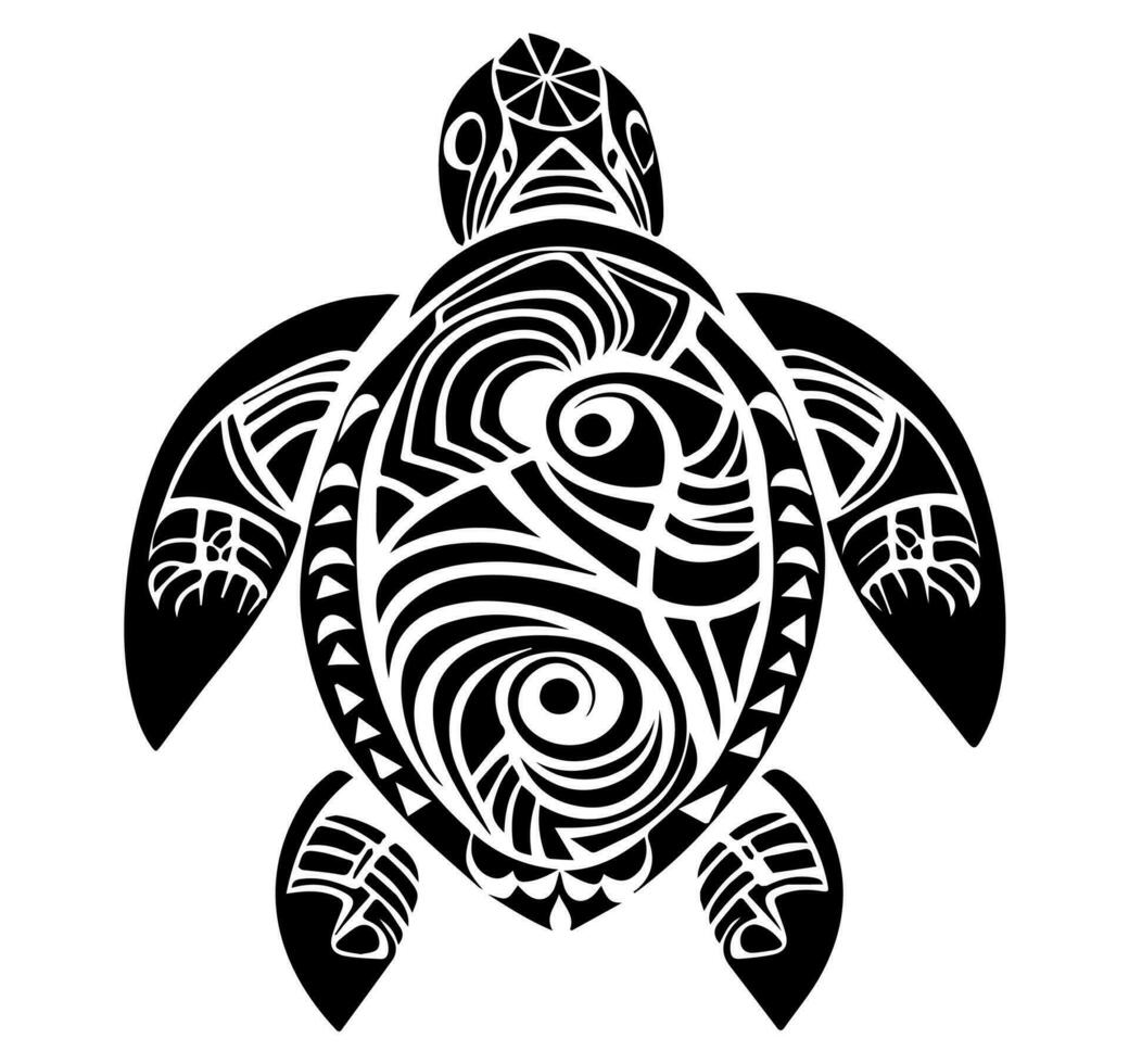 reeks van polynesisch elementen, icoon, glyph, vector, isoleren, silhouet, totem, tatoeëren vector