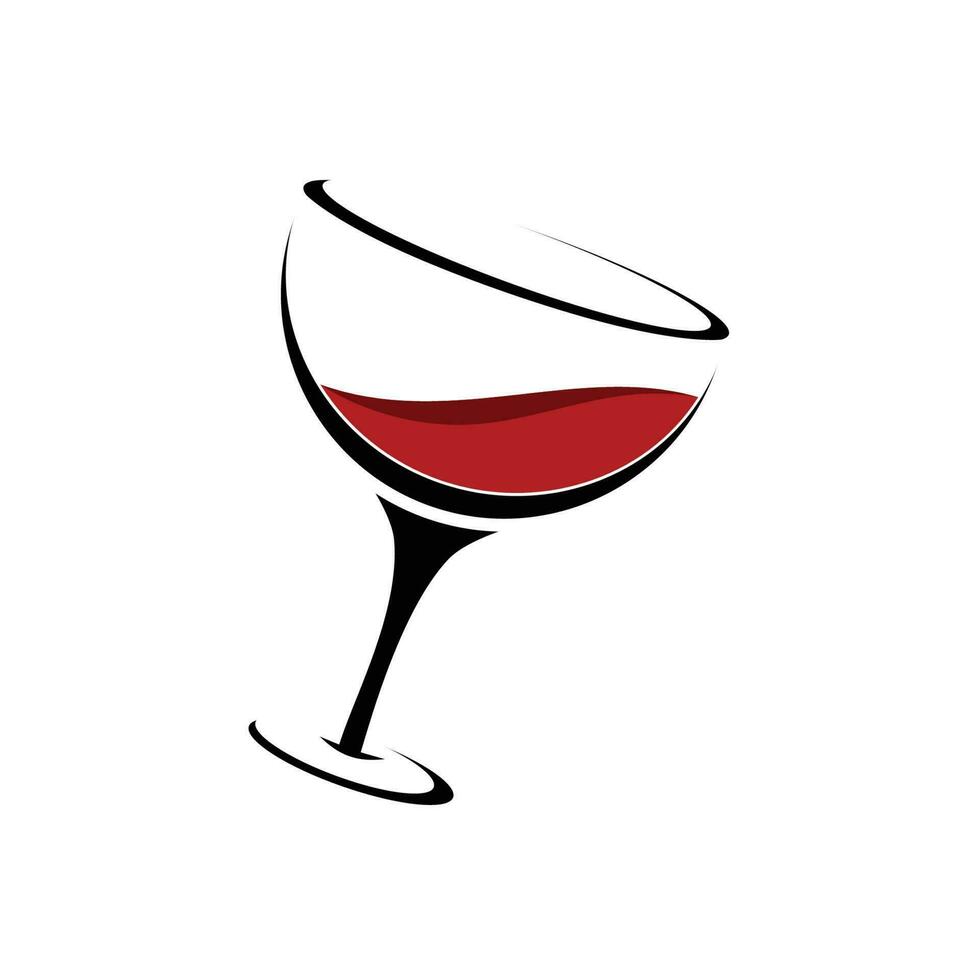 rood wijn glas symbool ontwerp. concept ontwerp Aan wit achtergrond. vector illustratie