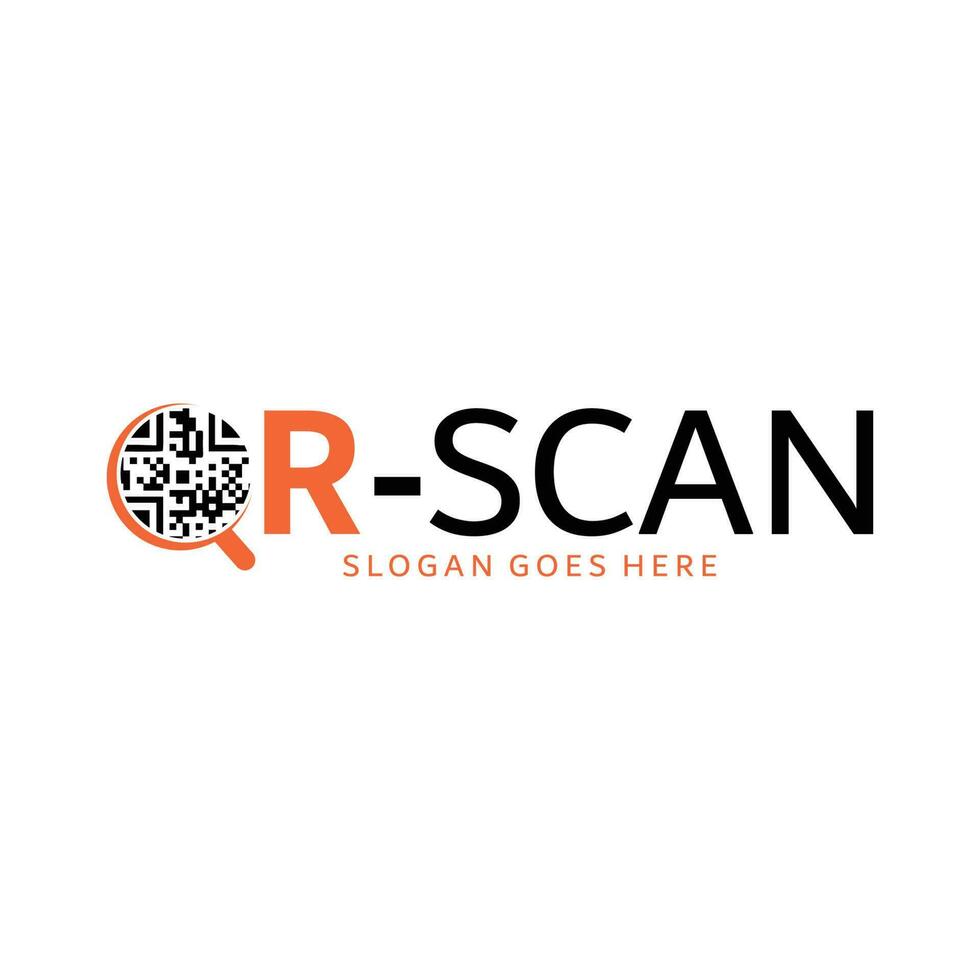 qr code scannen logo ontwerp. qr code scanner Aan smartphone vector ontwerp. snel reactie code logotype