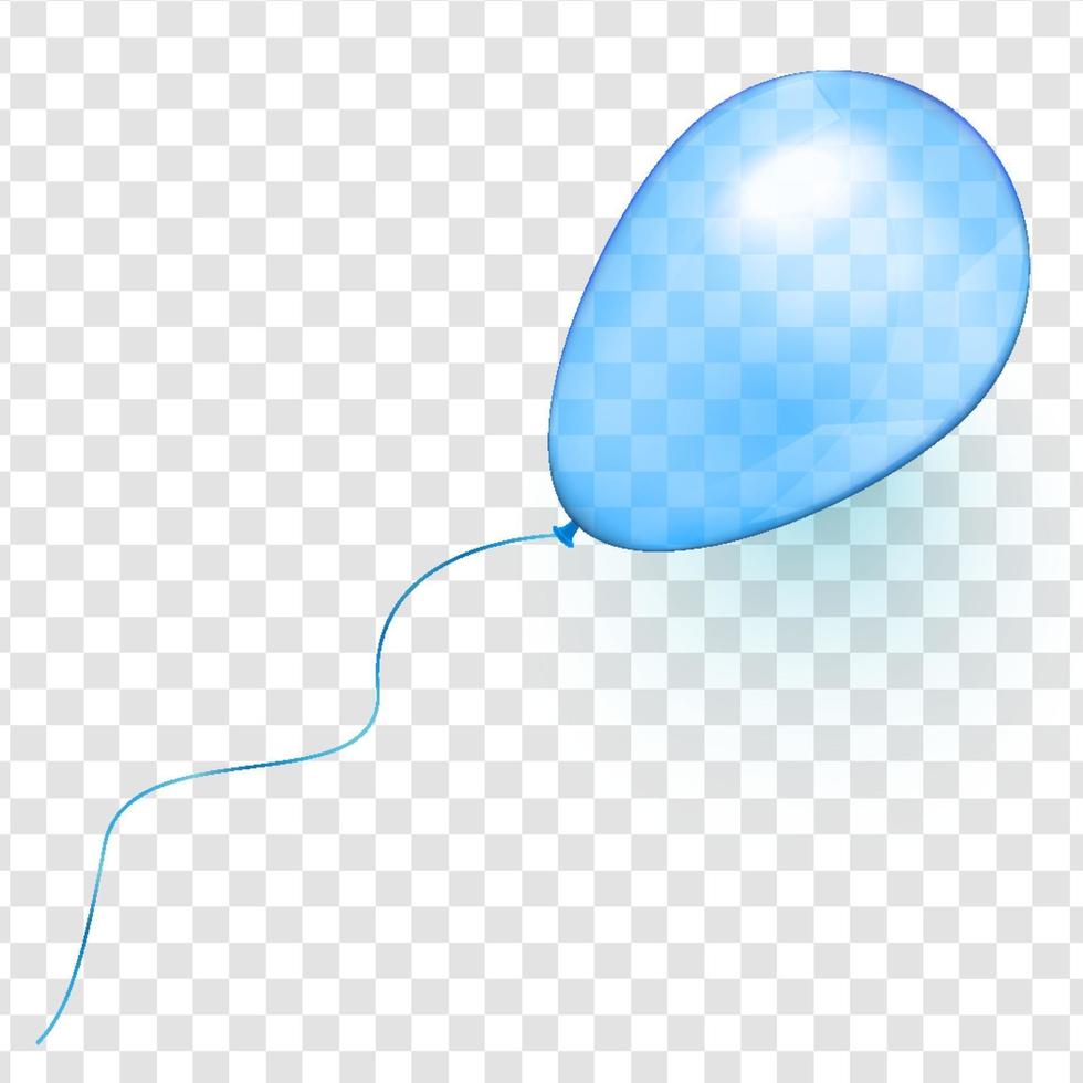 realistische blauwe ballon vector