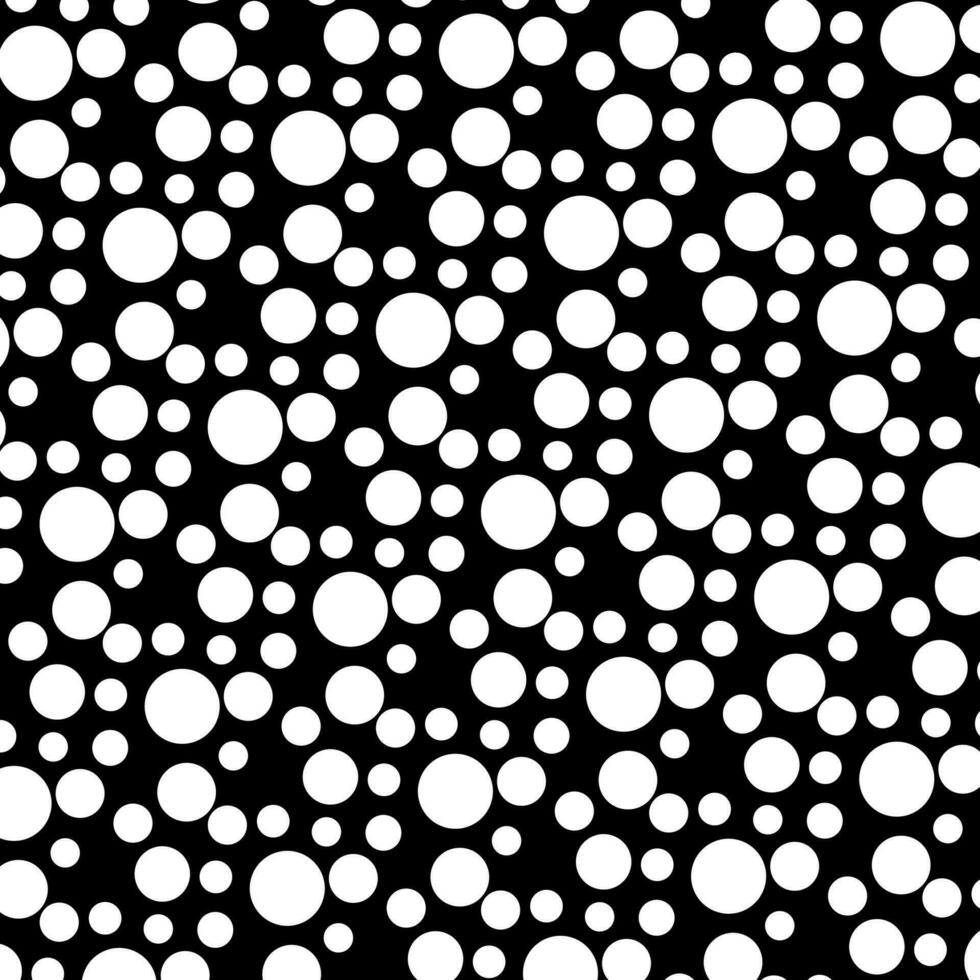 wit dots patroon Aan zwart achtergrond ramdon grootte vector