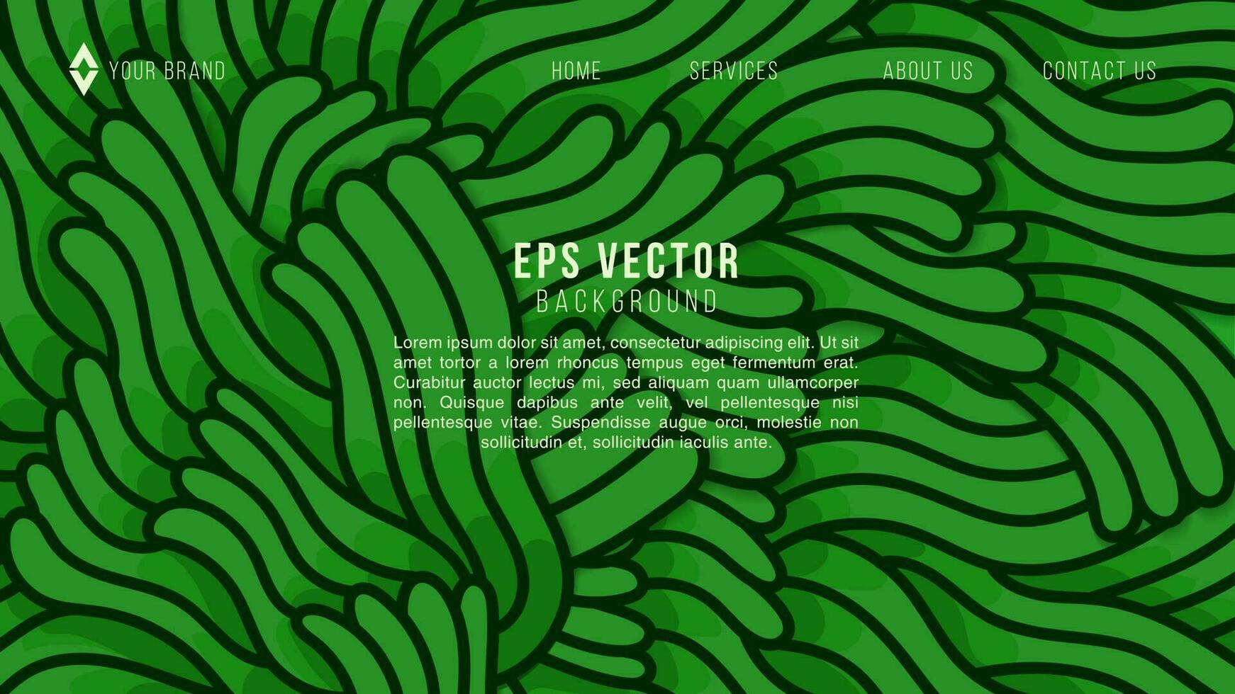 abstract groen stromen lijn digitaal tekening website achtergrond, glad deeltje Golf, ontwerp concept achtergrond en behang, vector eps