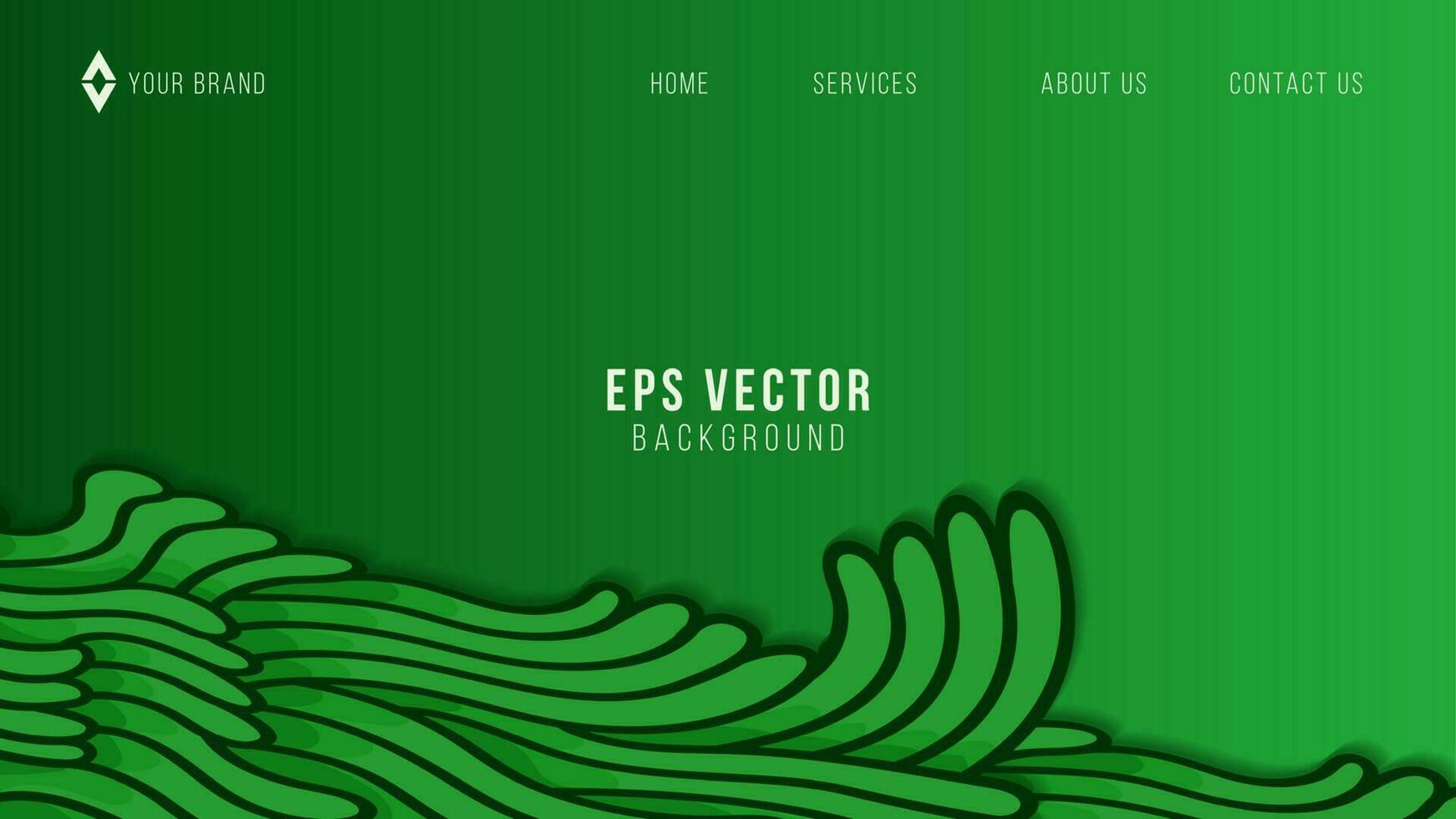 abstract groen stromen lijn digitaal tekening website achtergrond, glad deeltje Golf, ontwerp concept achtergrond en behang, vector eps