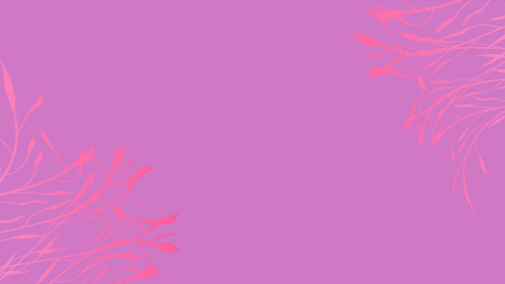 abstract Purper achtergrond van bloemen vormen, lijnen Aan wit achtergrond met blanco ruimte in centrum voor tekst. minimalistische golvend achtergrond. vector