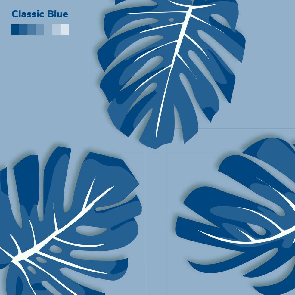 florale achtergrond met monsterabladeren vector