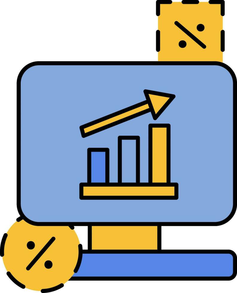 bar diagram tabel Aan bureaublad vector