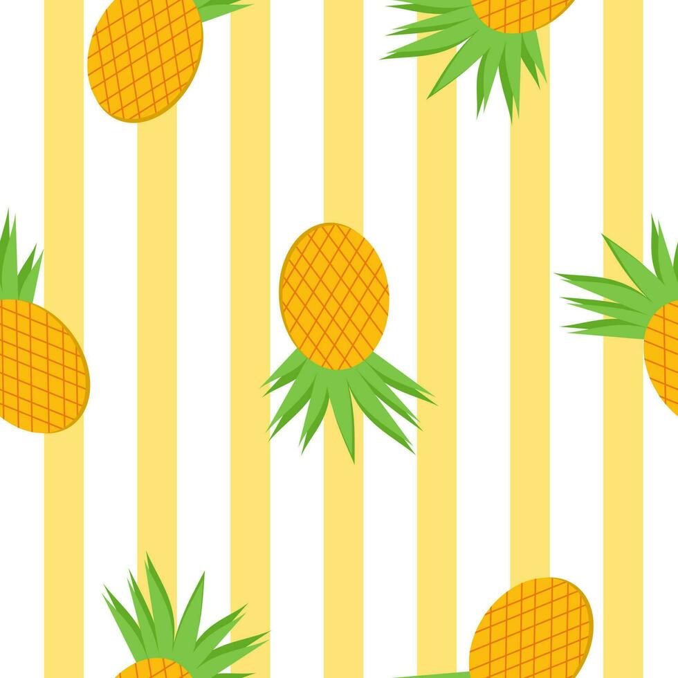 ananas fruit naadloos patroon achtergrond. zomer patroon vector