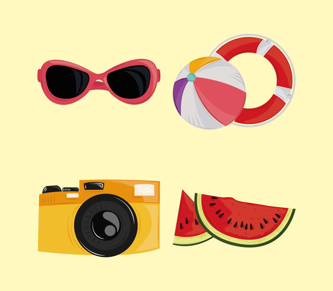 zomervakantie set vector