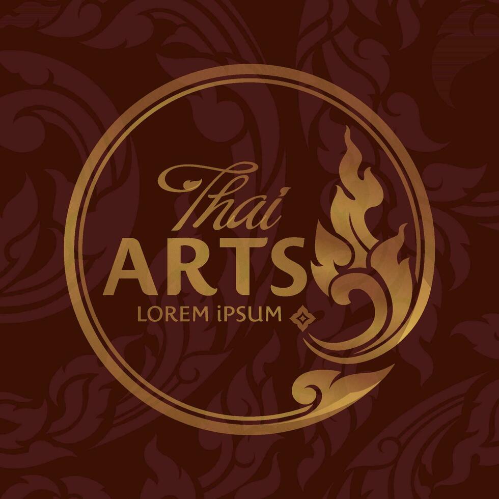 logo Thais kunst traditioneel concept ontwerp achtergrond vector