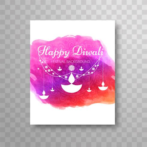 Modern mooi kleurrijk diwali brochureontwerp vector