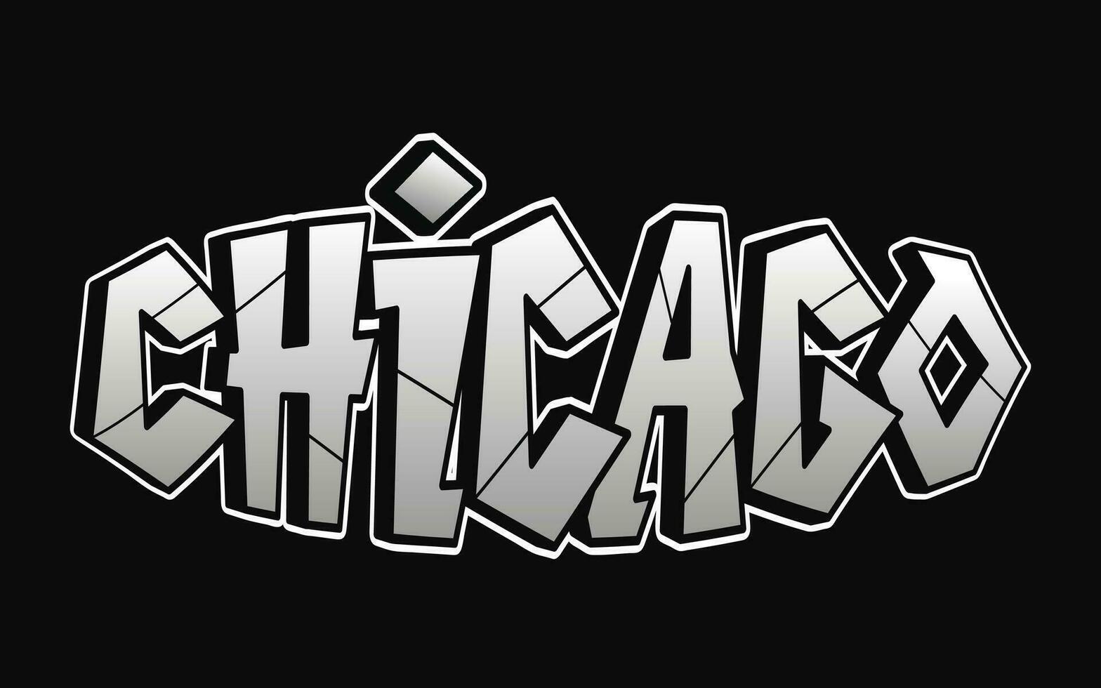 chicago woord graffiti stijl letters.vector hand- getrokken tekening tekenfilm logo illustratie. grappig koel chicago brieven, mode, graffiti stijl afdrukken voor t-shirt, poster concept vector