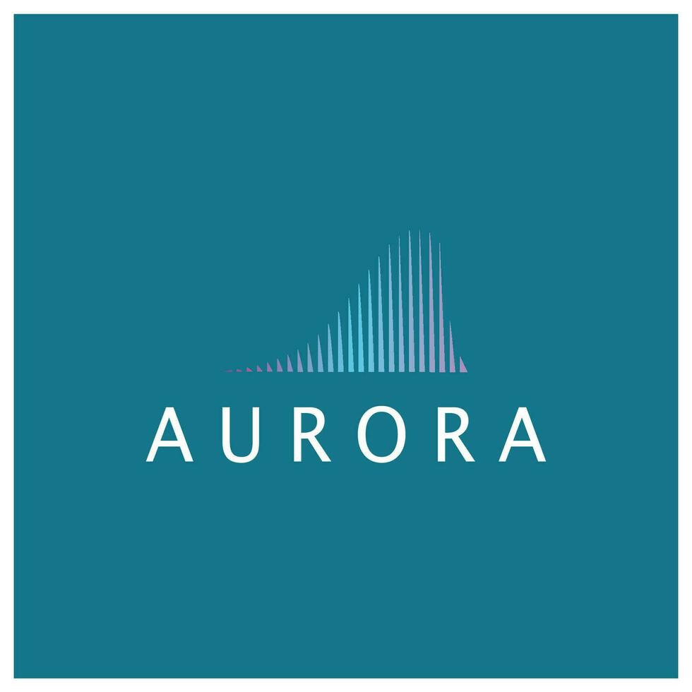 Aurora logo ontwerp icoon illustratie vector sjabloon