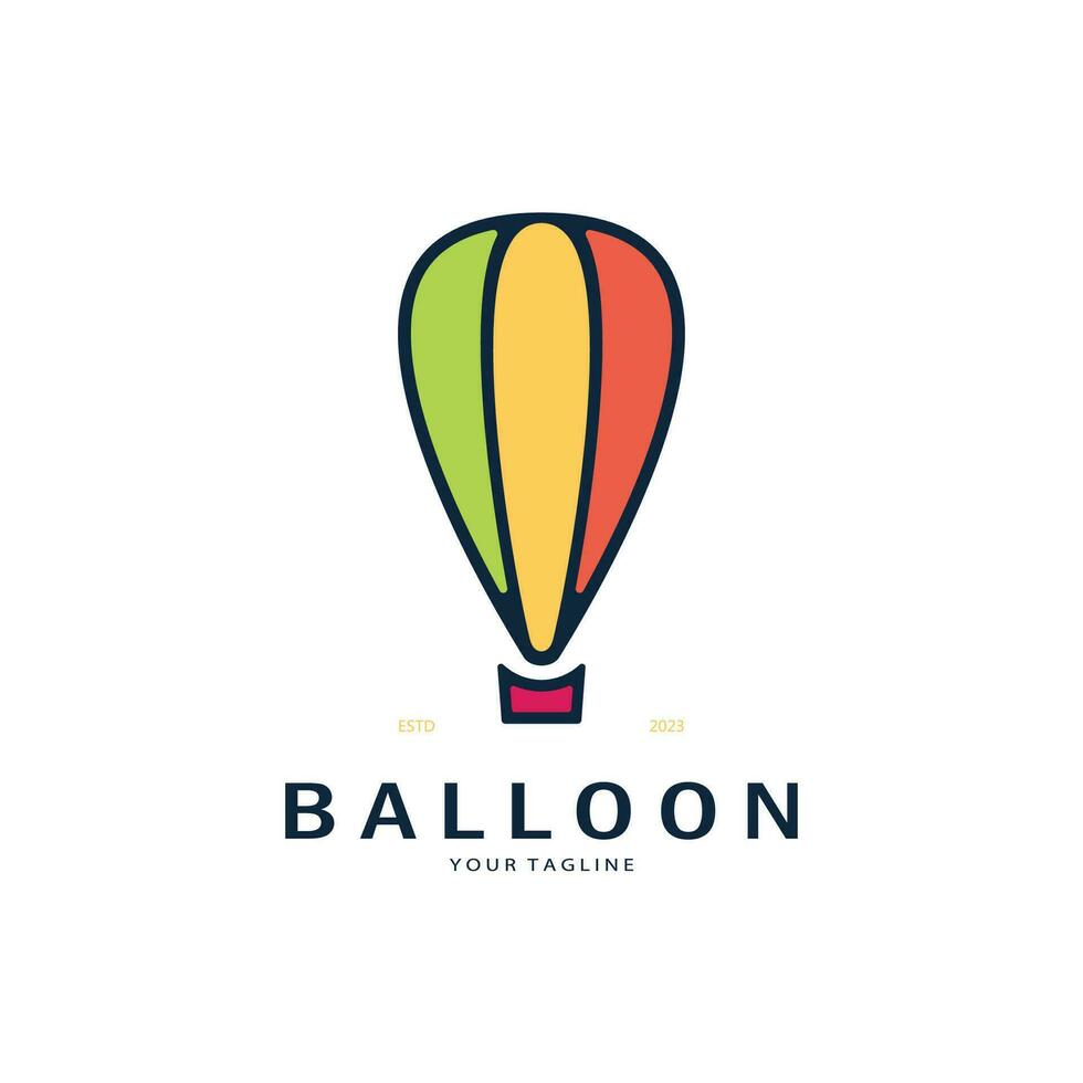 gemakkelijk ballon logo, voor kinderen evenement, speelgoed- winkel, verjaardag, vakantie vector