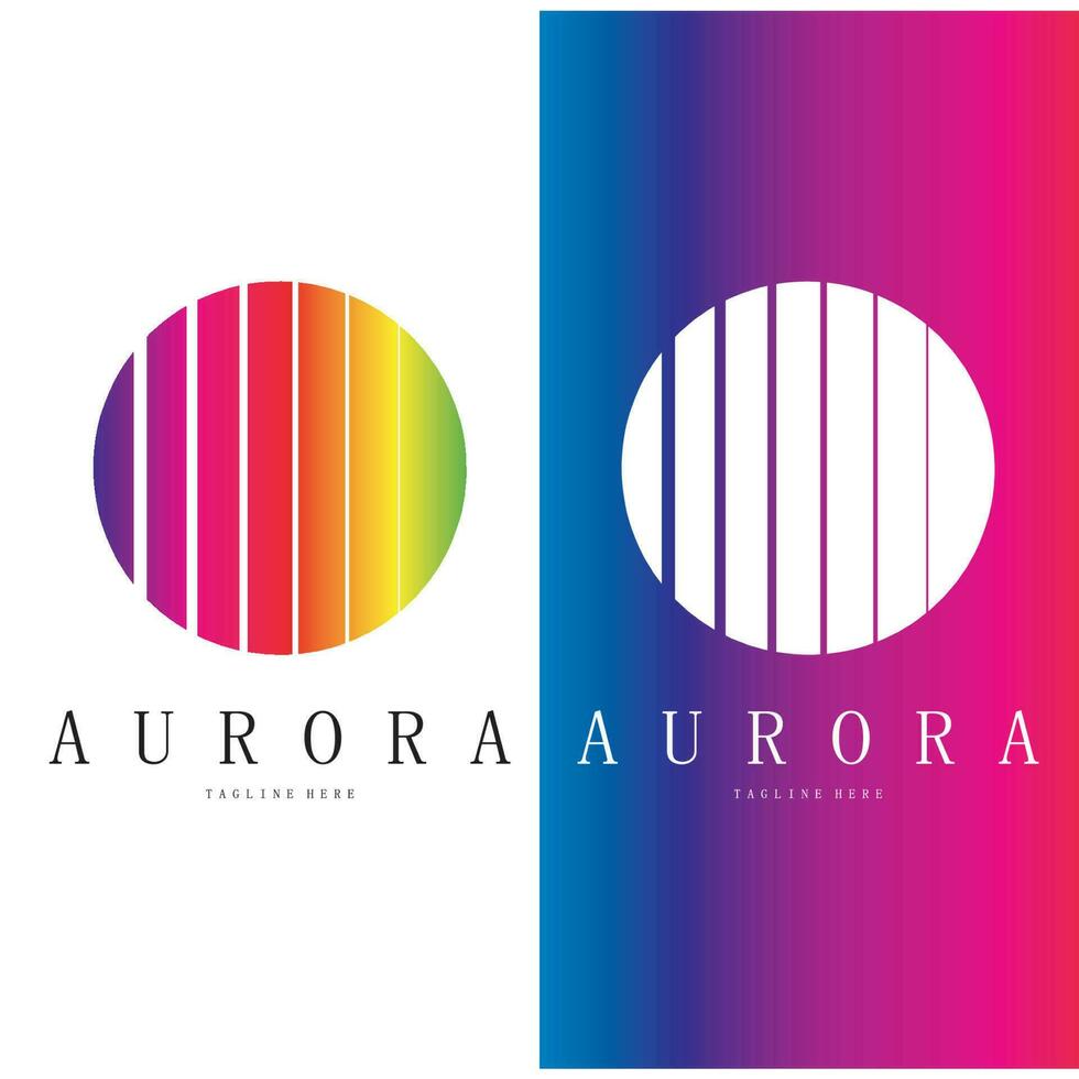 Aurora logo ontwerp icoon illustratie vector sjabloon