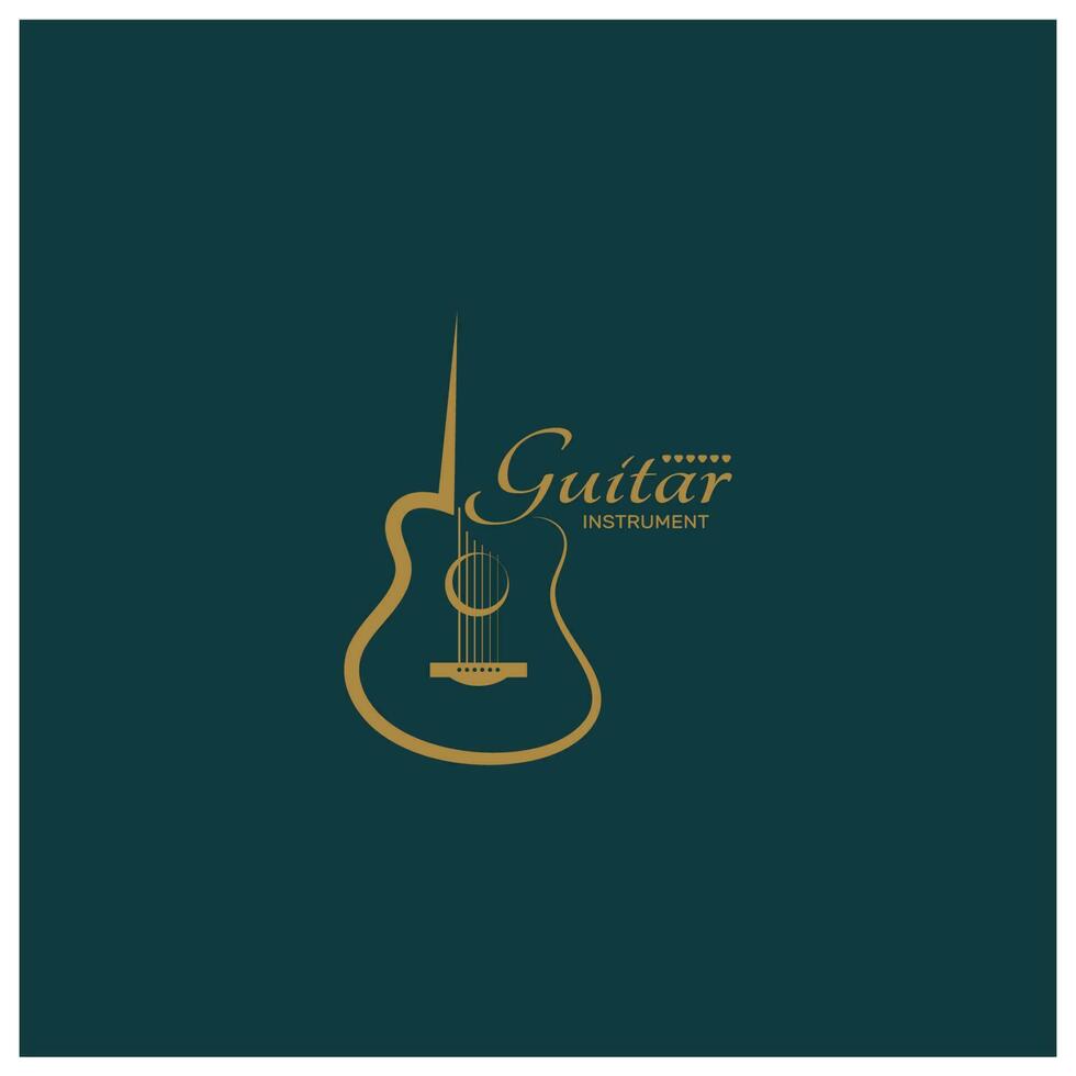 gemakkelijk musical gitaar instrument logo, voor gitaar winkel, muziek- instrument op te slaan, orkest, gitaar lessen, appjes, spellen, muziek- studio, vector