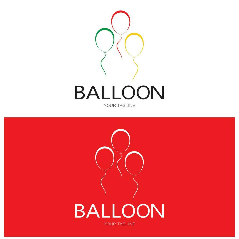 gemakkelijk ballon logo, voor kinderen evenement, speelgoed- winkel, verjaardag, vakantie vector