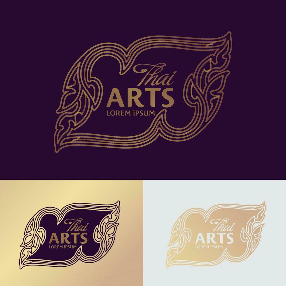 logo Thais kunst traditioneel concept ontwerp achtergrond vector