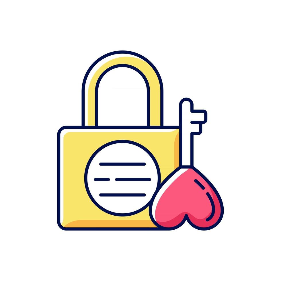 Namsan Love Locks RGB-kleurpictogram vector