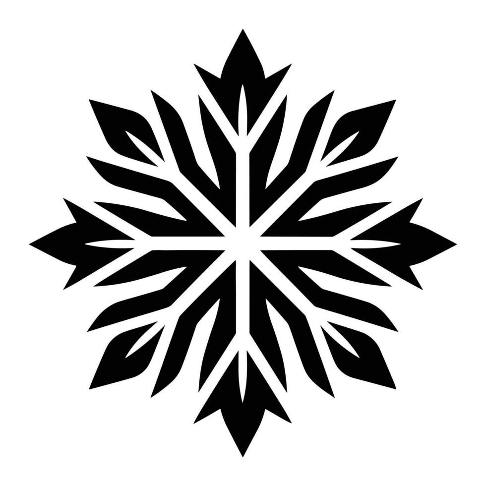 mooi vrolijk Kerstmis sneeuwvlok vector