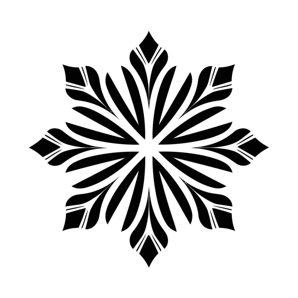 mooi Kerstmis sneeuwvlok vector