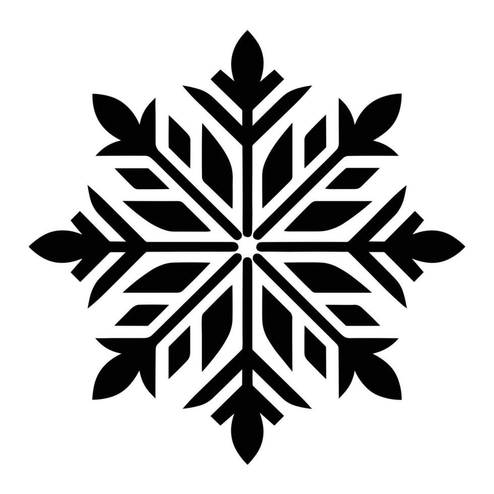 mooi Kerstmis sneeuwvlok vector