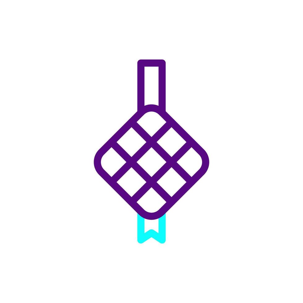 ketupat icoon duokleur Purper blauw kleur Ramadan symbool illustratie perfect. vector