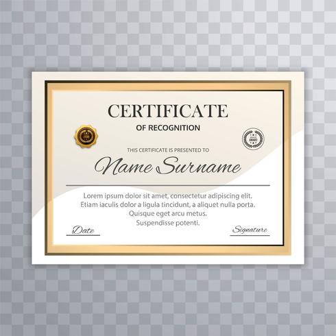 Mooie certificaatsjabloon achtergrond vector