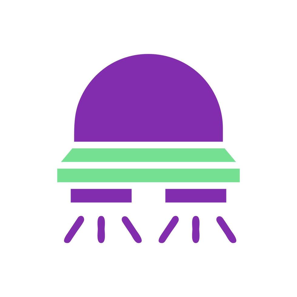 ufo icoon solide Purper groen kleur universum symbool perfect. vector