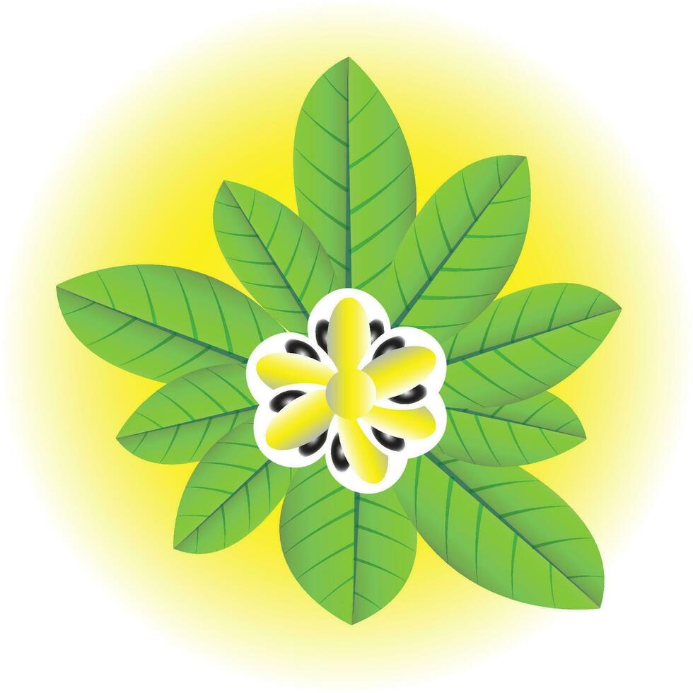 mijn nieuw en uniek groen bloemen ontwerp vector