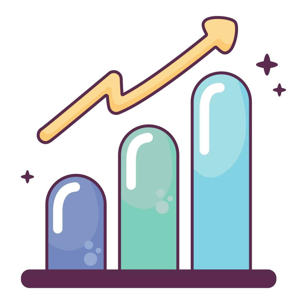 schattig bars diagram over- wit vector