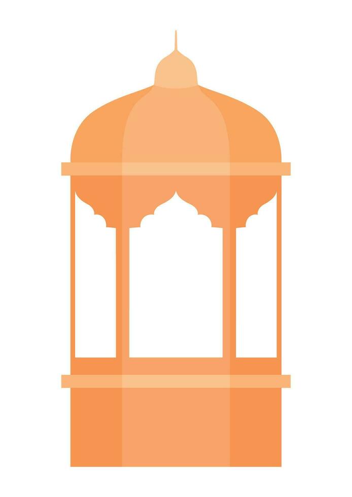 Islamitisch gebouw ontwerp over- wit vector