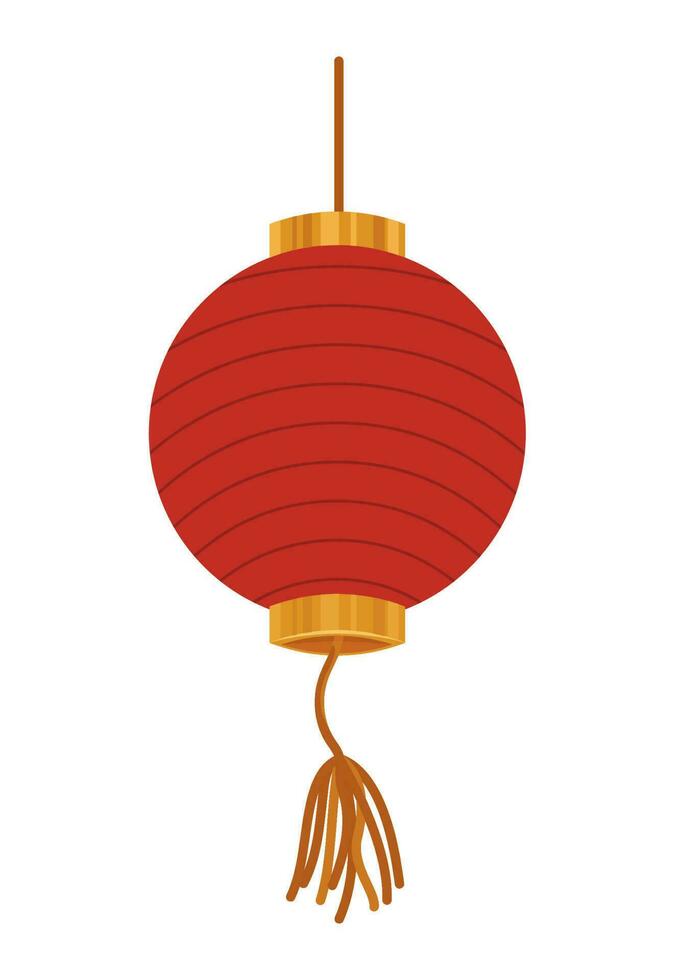 Chinese lamp illustratie over- wit vector