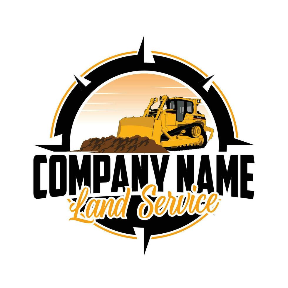 land- onderhoud of land- opruimen bedrijf logo vector