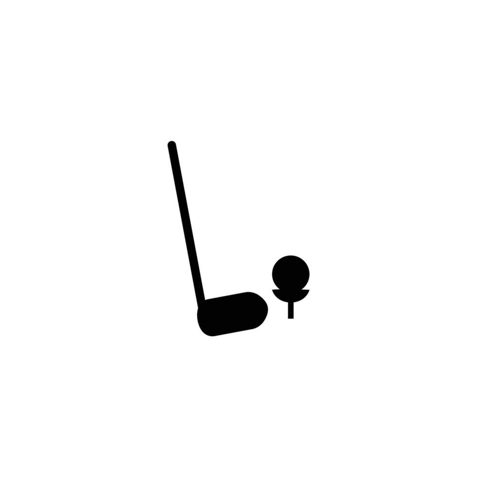 golf stok, bal en gat icoon teken symbool vector illustratie