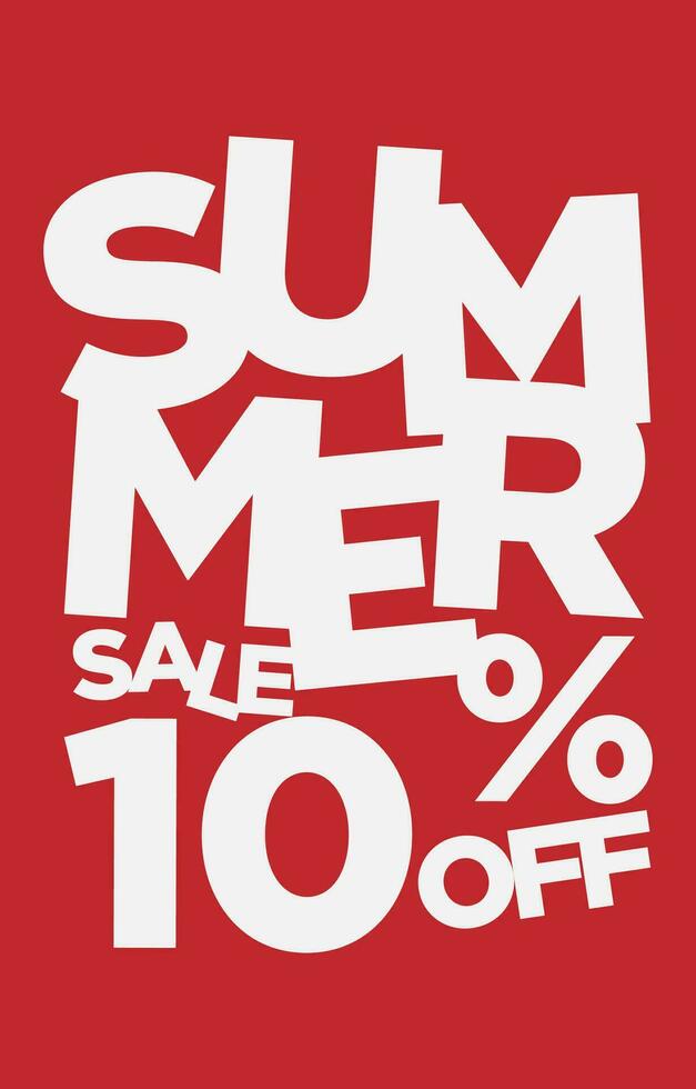 10 procent uit zomer uitverkoop promotionele typografie vector ontwerp element